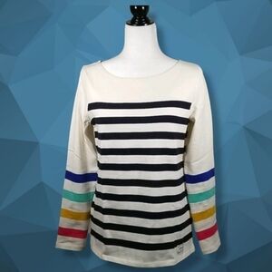 Talbots Women's Sweater 100% Cotton Knit Stripped